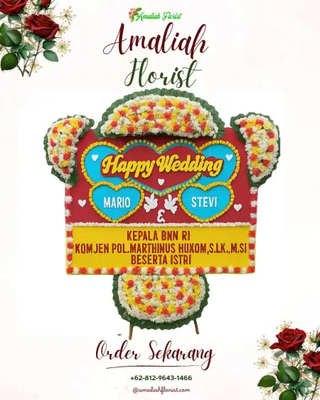 Papan Bunga Pernikahan Balonggemek